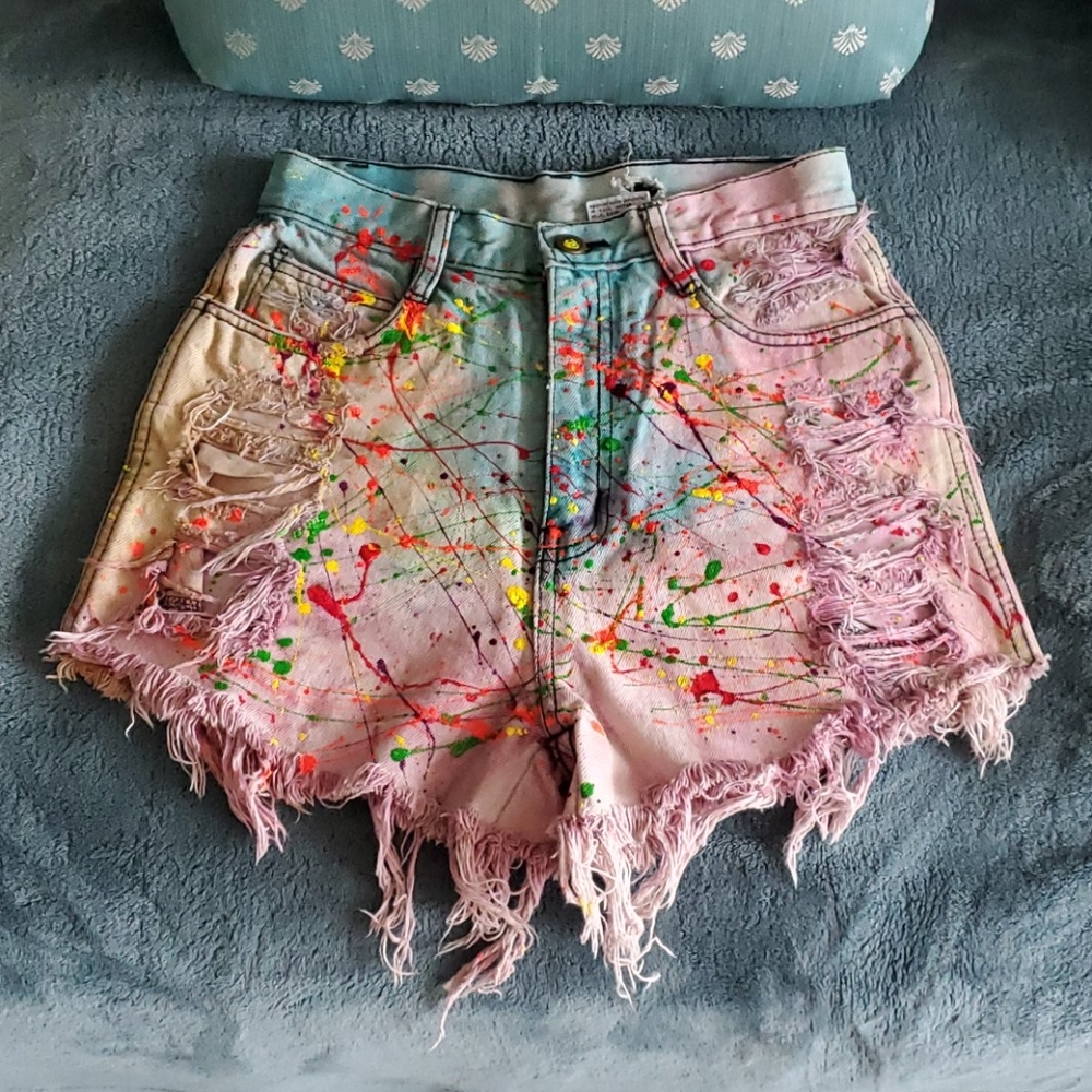 Unique painted shorts